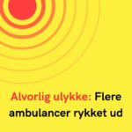 Alvorlig ulykke: Flere ambulancer rykket ud
