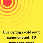 Bus og tog i voldsomt sammenstød: 19 personer såret