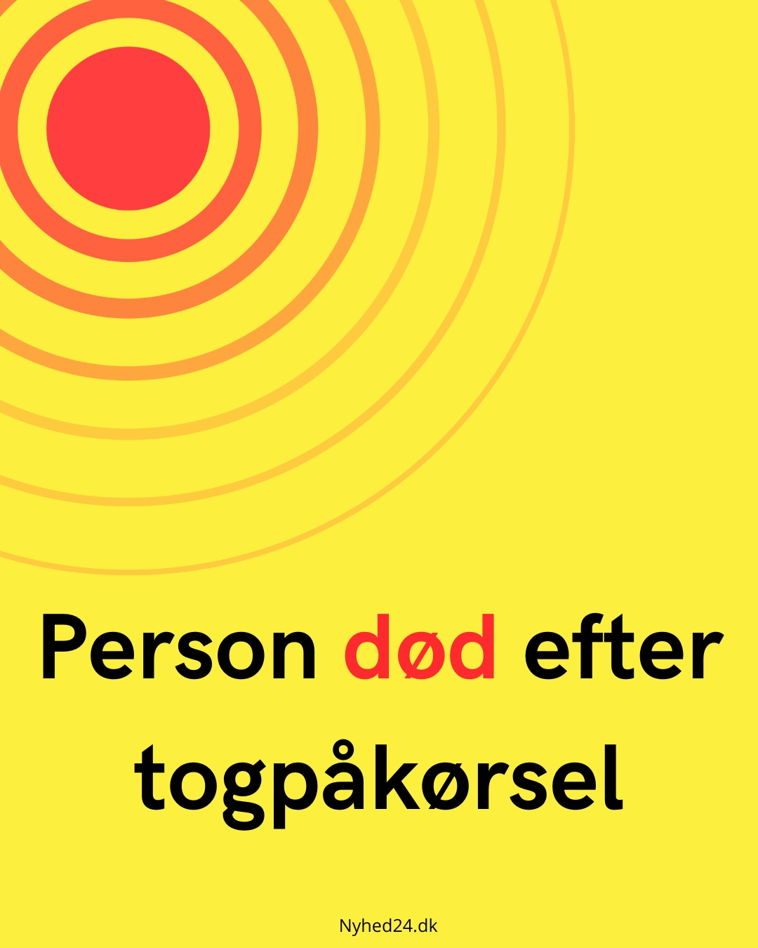 Person død efter togpåkørsel