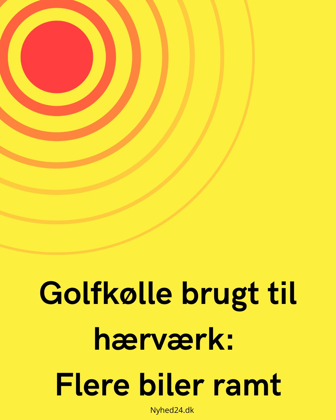 Golfkølle brugt til hærværk: Flere biler ramt