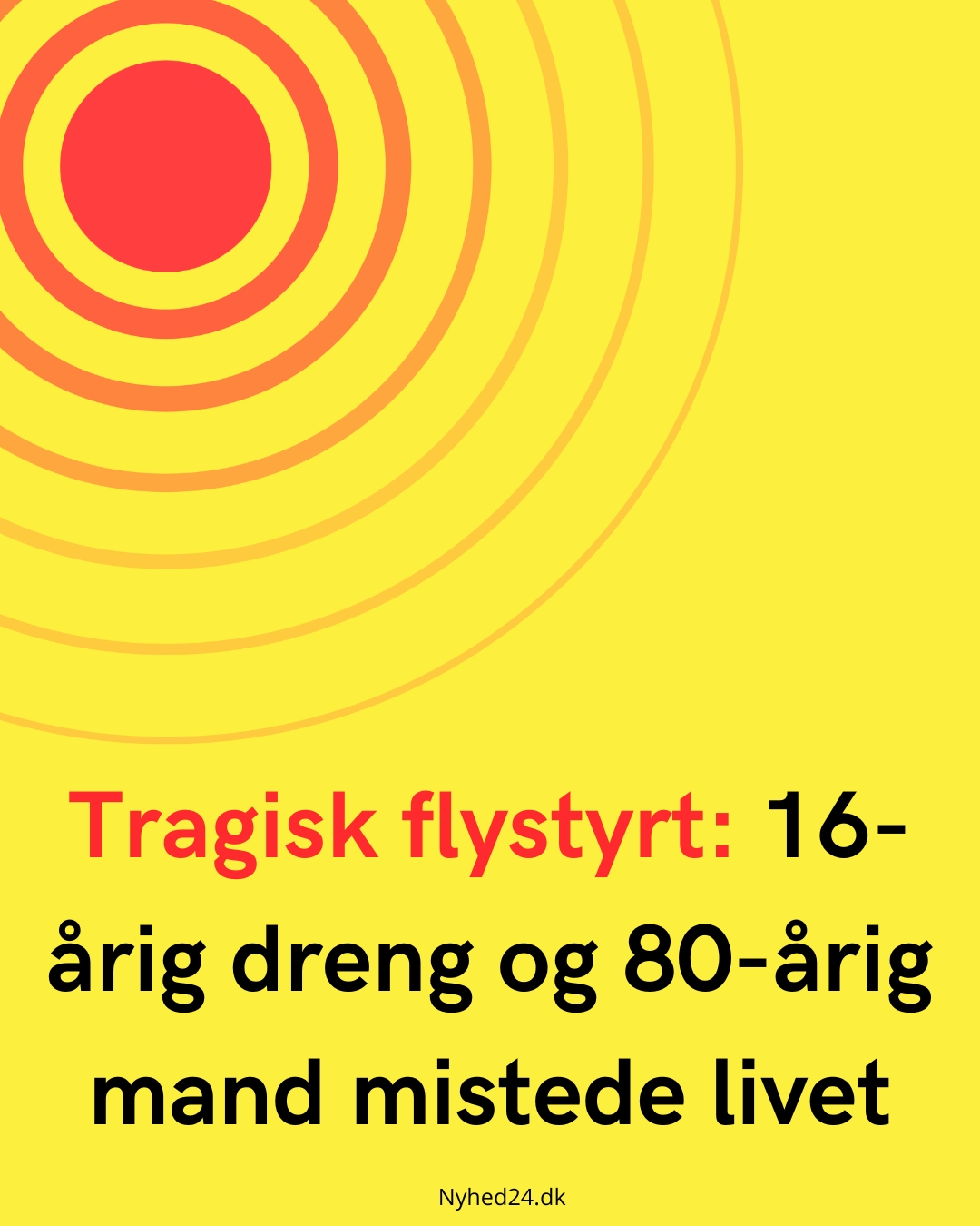 Tragisk flystyrt: 16-årig dreng og 80-årig mand mistede livet