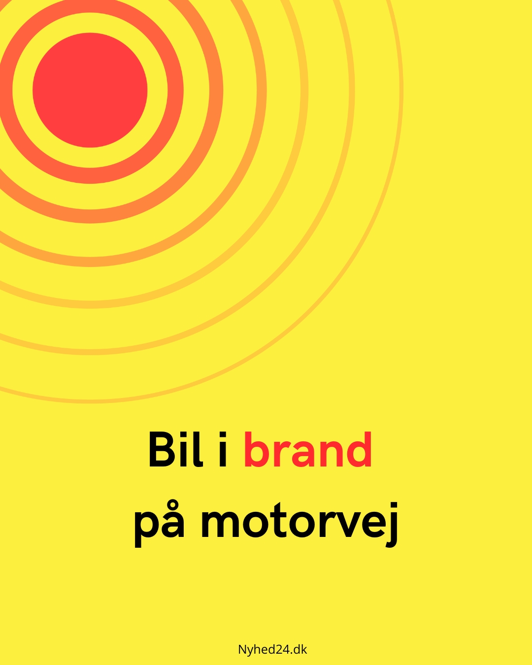 Bil i brand på motorvej: Trafikken ledes væk