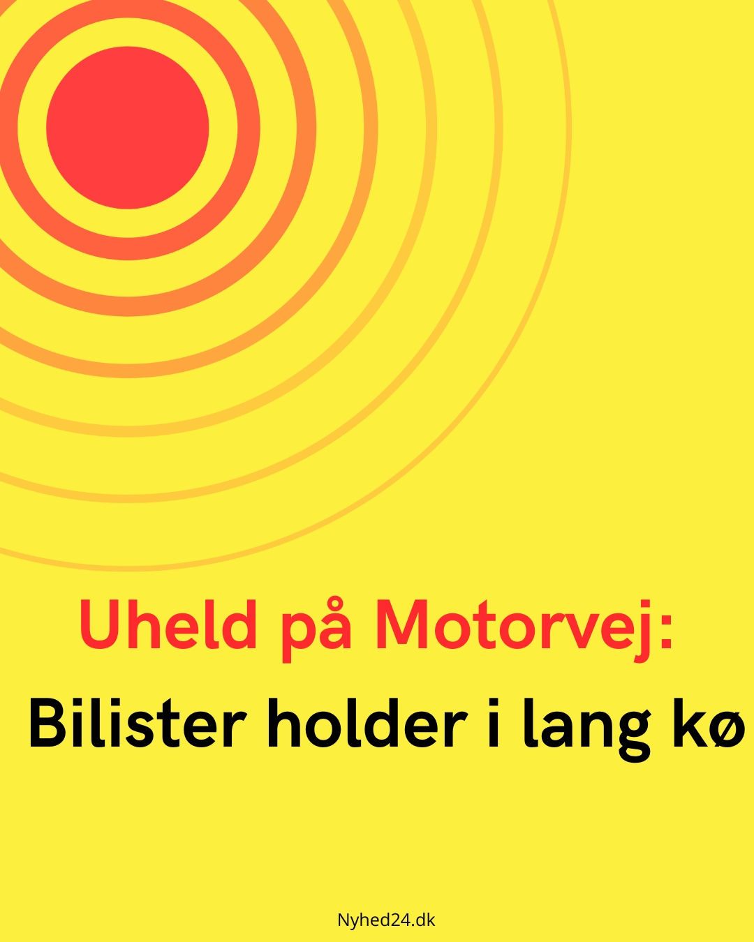 Uheld på Motorvej: Bilister holder i lang kø