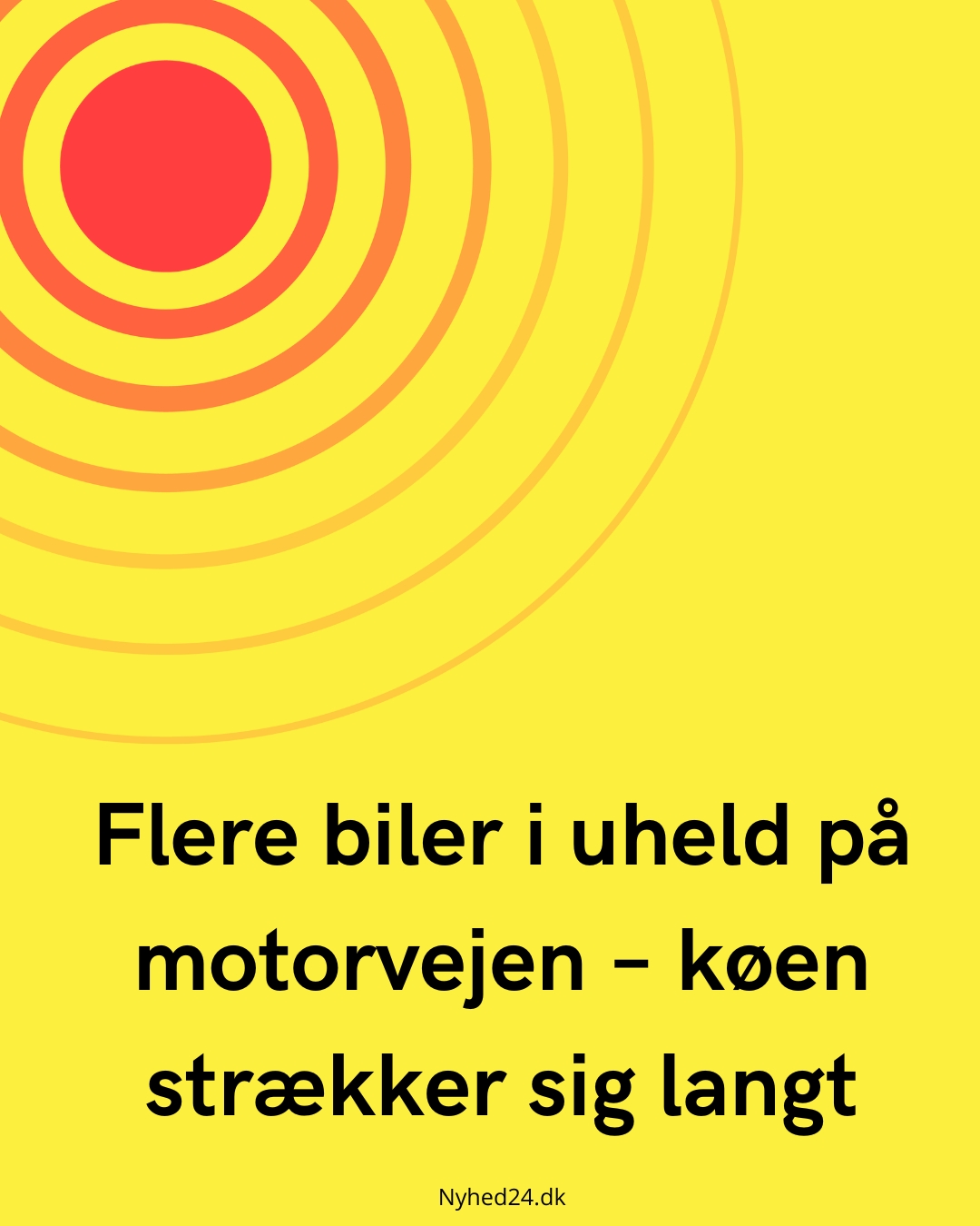 Flere biler i uheld på motorvejen – køen strækker sig langt