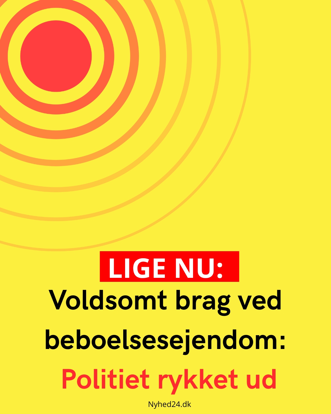 Voldsomt brag ved beboelsesejendom: Politiet rykket ud