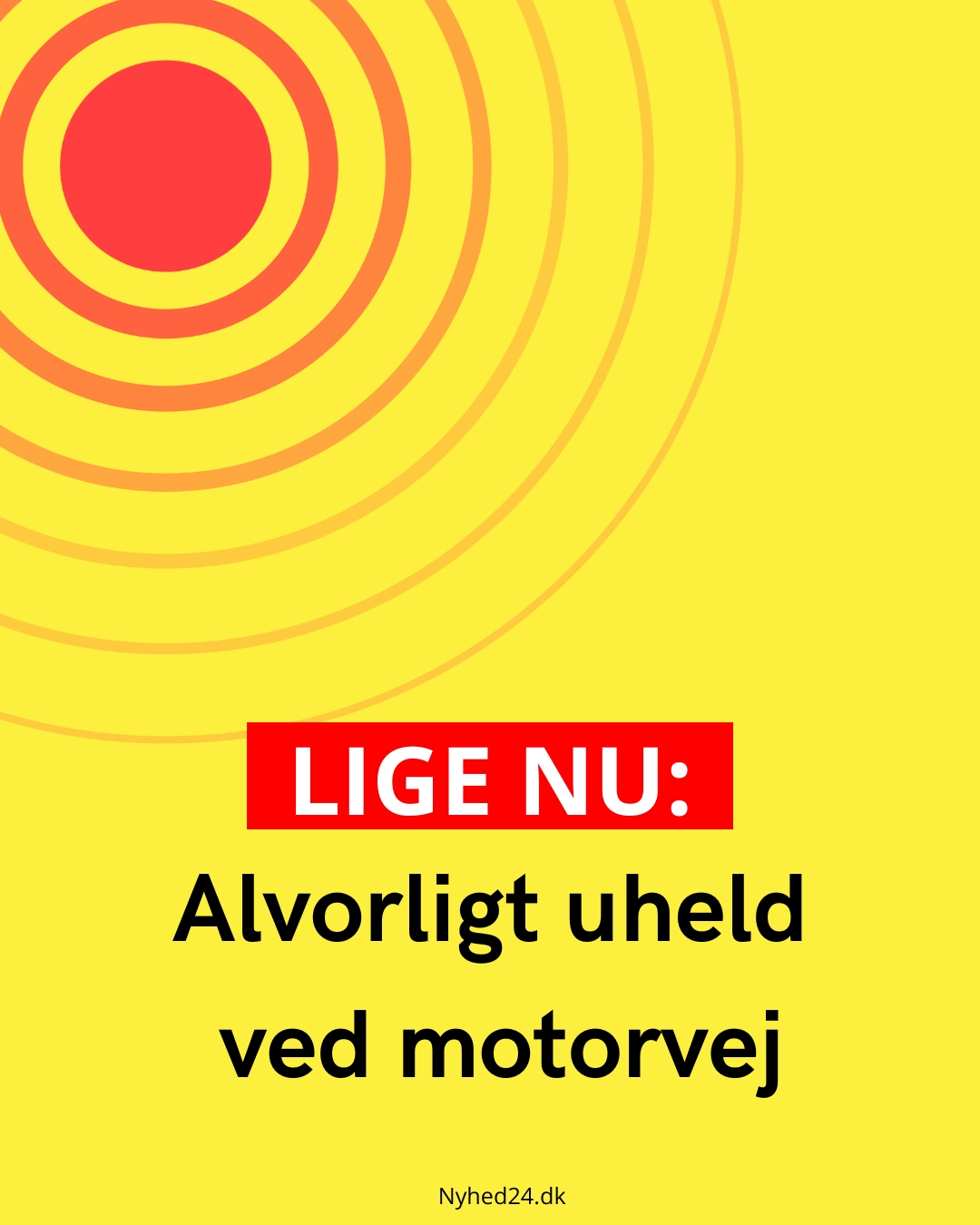 Alvorligt uheld ved motorvej: Politi og redning er på stedet