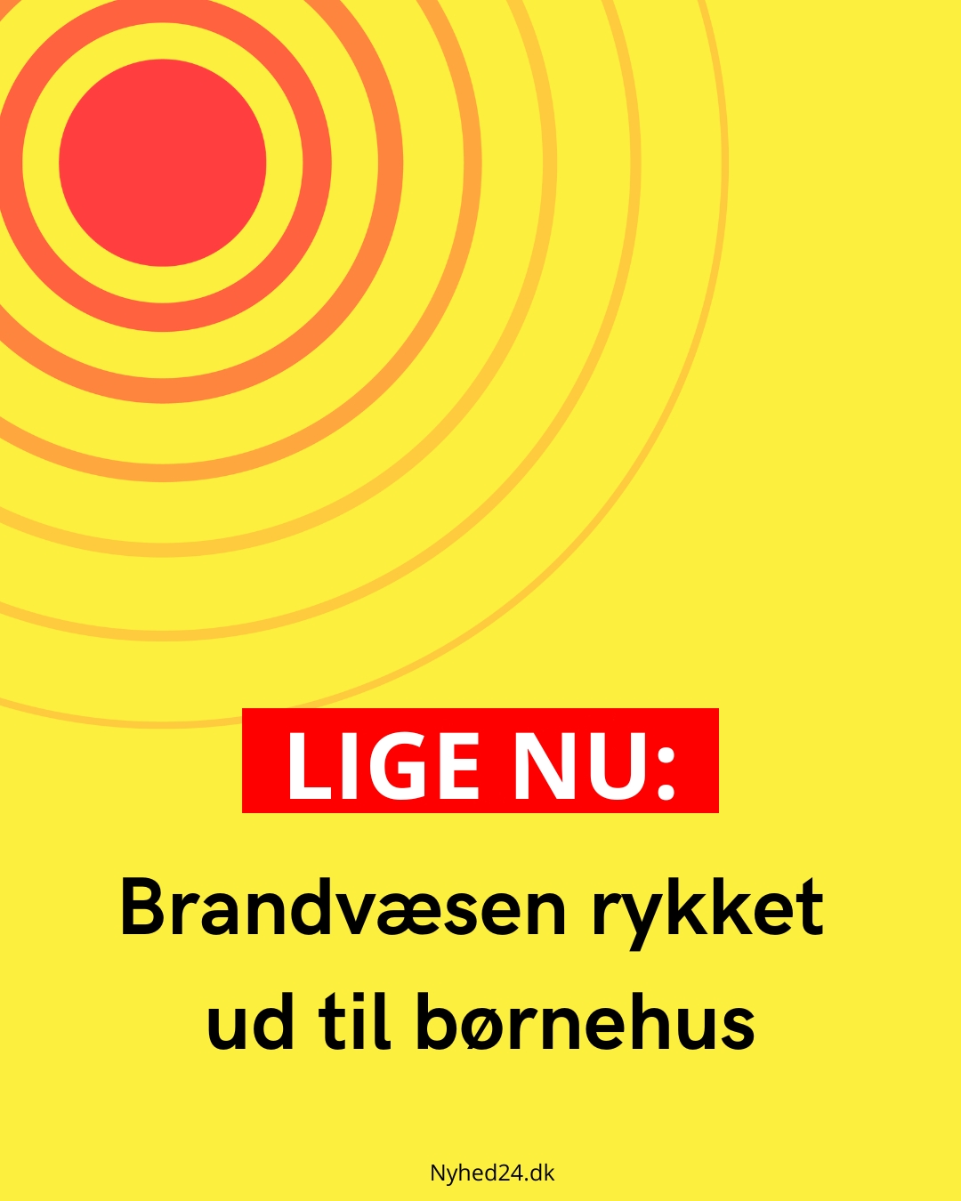 LIGE NU: Brandvæsen rykket ud til børnehus