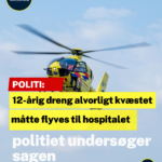 12-årig dreng alvorligt kvæstet – måtte flyves til hospitalet