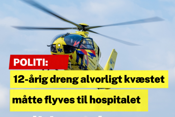 12-årig dreng alvorligt kvæstet – måtte flyves til hospitalet
