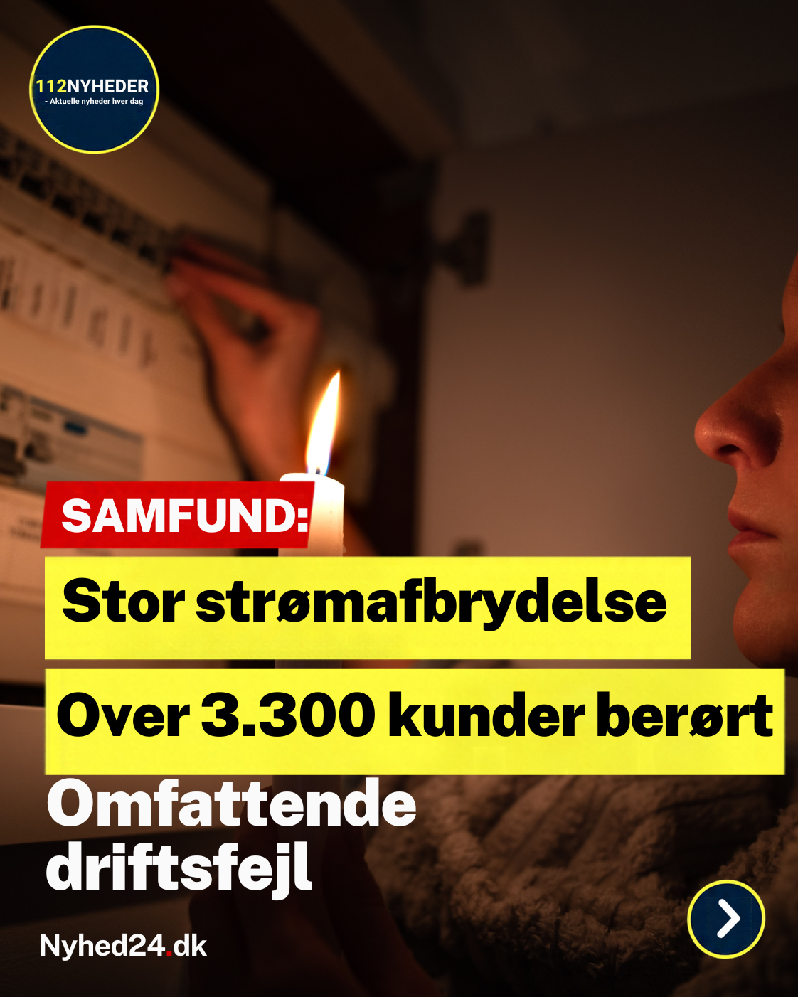 Stor strømafbrydelse: Over 3.300 kunder berørt