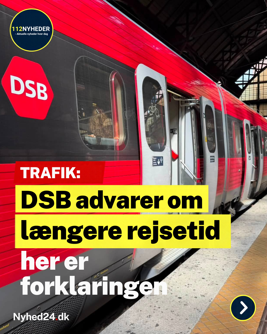 DSB advarer om længere rejsetid: Flere tog bliver berørt