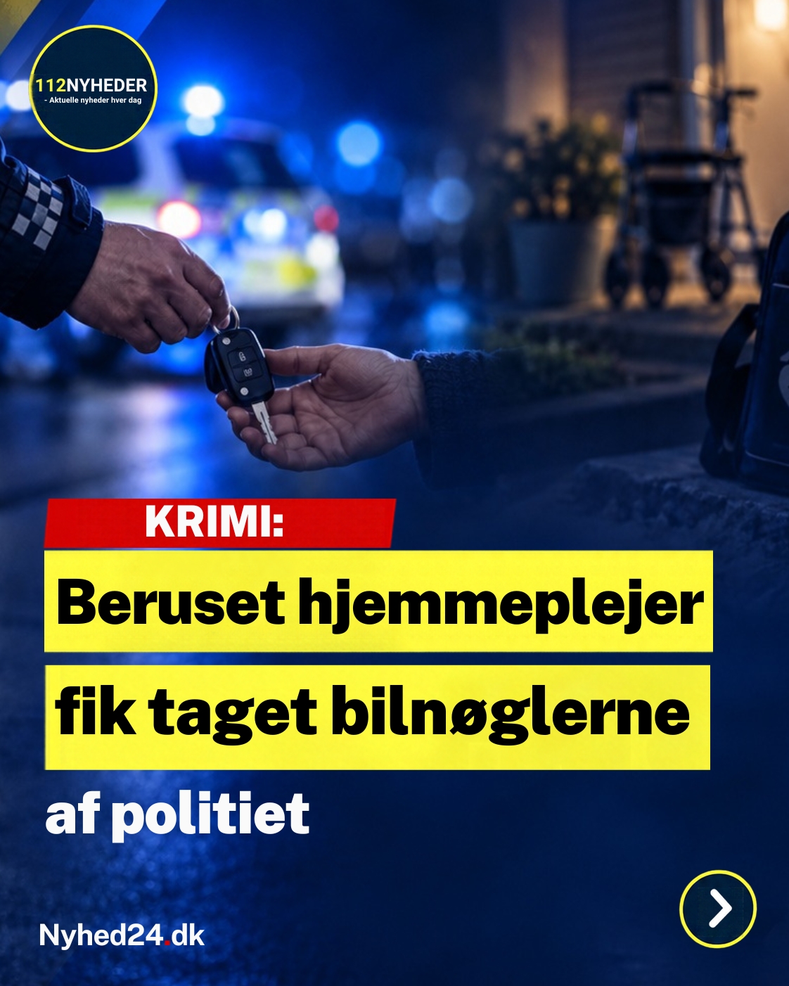Beruset hjemmeplejer fik taget bilnøglerne af politiet